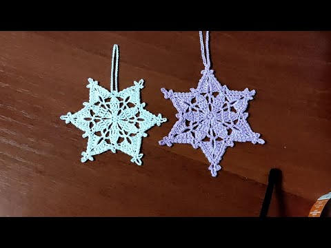 Видео: Снежинка крючком для начинающих. Урок 14.