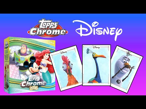 Видео: Topps 2025 Disney Chrome — стоит ли оно того? Предпросмотр эскизной карты Disney Chrome