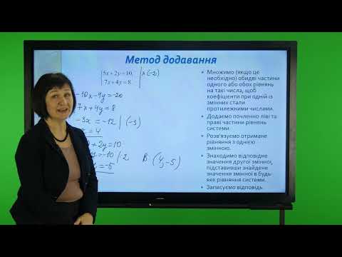 Видео: Алгебра. 7 клас. Метод додавання