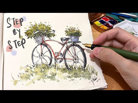 Видео: Простые зарисовки тушью и акварелью | Что такое настоящее искусство?