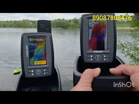Видео: Сравнение работы эхолота toslon tf520 и toslon tf500. Прикормочный кораблик в город Брянск