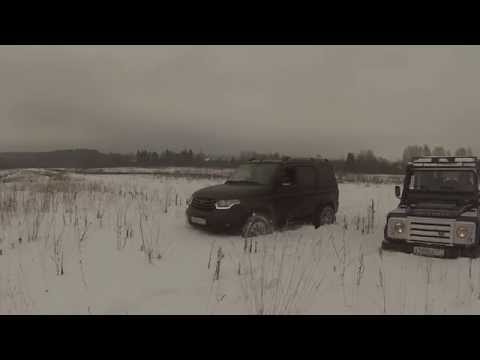 Видео: Зимний тест / Winter Test Land Rover Defender, Discovery 4 and UAZ Patriot Патриот 2015