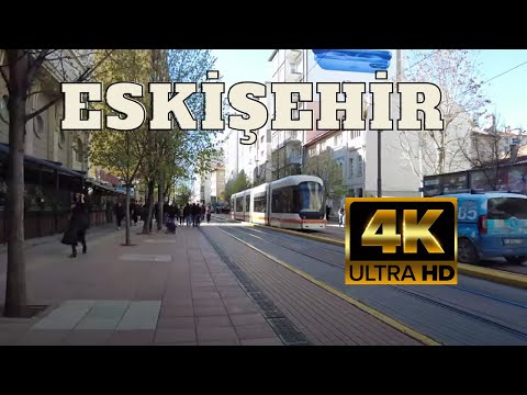 Видео: Прогулка по Эскишехиру | Яркие улицы и огни города | 4K 60 FPS