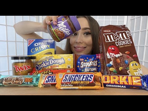 Видео: МУКБАНГ| КУЧА ШОКОЛАДА🙀🍪🍫🍯| MUKBANG CHOCOLATE BARS COOKIES🍫🍪😋 не ASMR