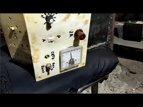 Видео: Зарядное из хлама 5 серия с проверкой на аккумуляторной батарее..