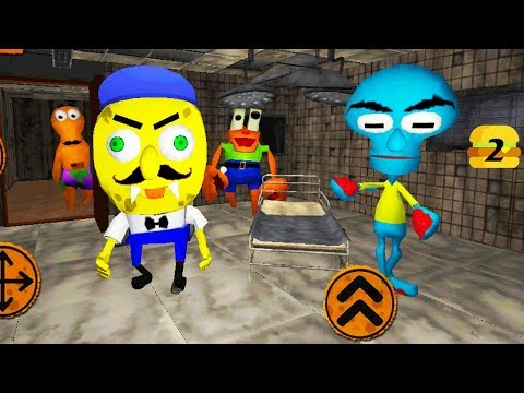 Видео: Больница СПАНЧ БОБ Соседи Гренни - SpongeBob Neighbor Escape