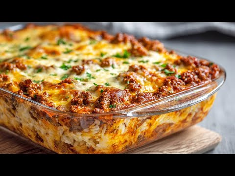 Видео: Запеканка с рисом и мясом от бабушки! Идеальный рецепт запеканки с моцареллой!