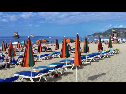 Видео: Сквер и пляж Клеопатры, Алания. 14 октября 2025. Kleopatra Square and Beach, Alanya, Oct,14