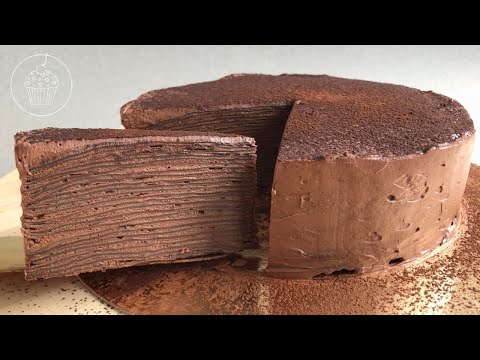 Видео: Шоколадный БЛИННЫЙ ТОРТ | Шоколадные Блины на Молоке | Chocolate Crepe Cake recipe | LENA COOKING