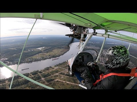 Видео: Самолёт Е12НК. Перелет на другой аэродром. Маршрут 84км.