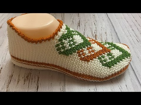 Видео: НОВИНКА 2024 !!! Тапочки-следки на двух спицах без швов ( 2 ЧАСТЬ) // patik modelleri