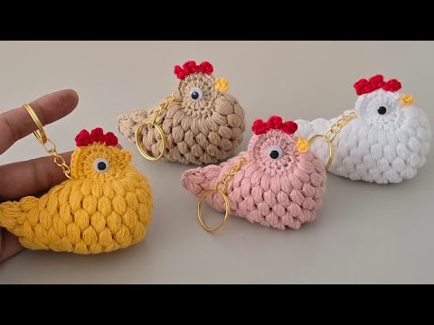 Видео: 🐔Подготовьтесь к Пасхе с этими очаровательными брелками в виде цыплят, связанных крючком