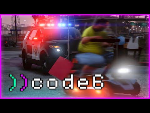 Видео: Большой парень попал на шоссе на скутере: устроил погоню | code6 GTA 5 RP