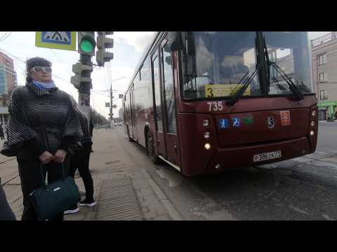 Видео: Тула, маршрут 3: НефАЗ-5299-30-51, Р 386 СК 71 / Tula bus, route 3: NefAZ-5299-30-51