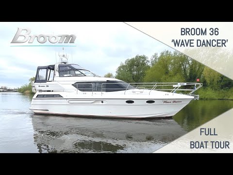 Видео: Broom 36 | Полный тур на лодке | Продаётся вместе с Broom Boat Sales