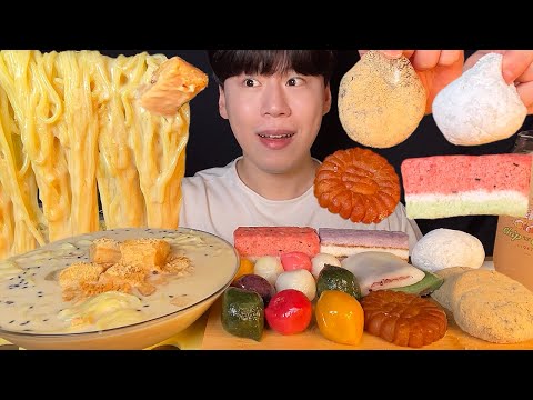 Видео: SUB) Корейский десерт рисовый пирог и холодная бобовая лапша мукбанг asmr
