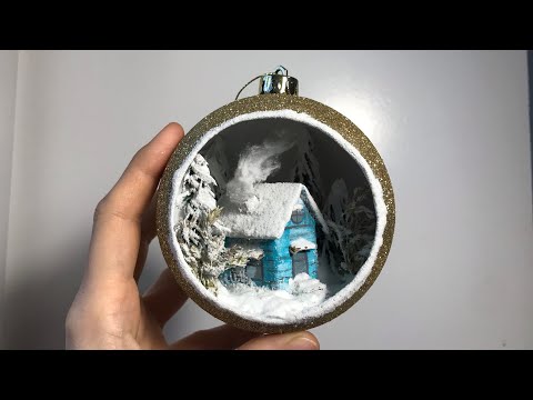 Видео: Новогодний шар с домиком | Новый год 2021