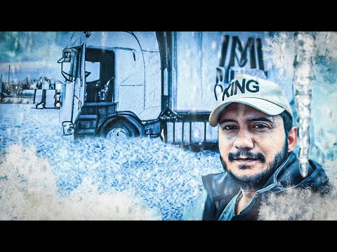 Видео: Я начал работать в холодную погоду - вождение грузовика от первого лица