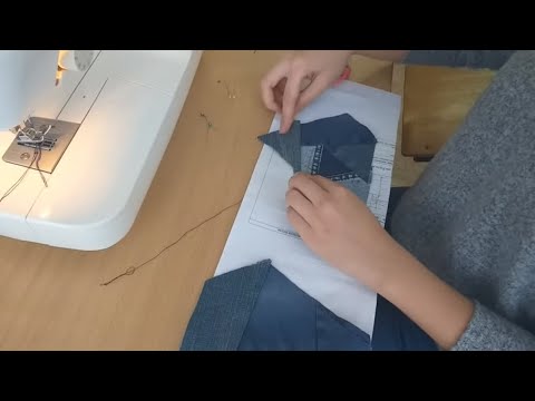 Видео: Платье-туника из обрезков и старых джинс. техника крейзи+выкройка. #patchwork#DIY#лоскутноешитье