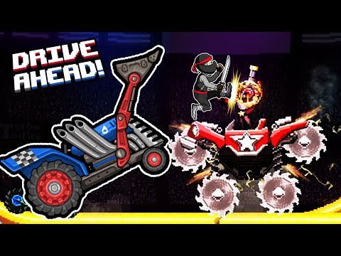 Видео: Безумное прохождение все УРОВНИ С БОССОМ в игре DRIVE AHEAD МОНСТР ТРАКИ