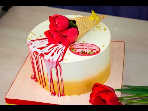 Видео: 🌷Тюльпаны. Сахарная флористика. + оформление ✔ - Я - ТОРТодел!