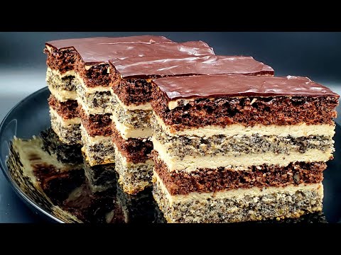 Видео: ☕️Вкусный рецепт торта с маком и орехами. Кофейный крем.