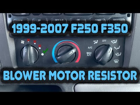 Видео: 1999-2007 F250 F350 AC нагреватель отопителя резистор вентилятора скорость вентилятора исправлена