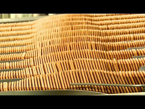 Видео: Линия по производству оригинального печенья Kuai Kuai Peacock на Тайване.