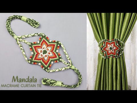 Видео: Мандала Макраме Завязка для штор | Макраме Домашний Декор