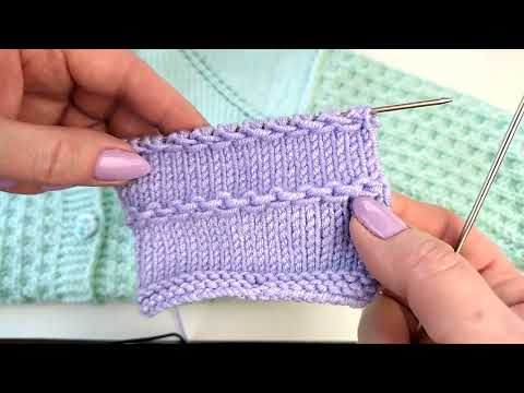 Видео: Узор  спицами "Горизонтальная цепочка". Вяжется предельно просто.