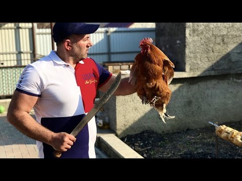 Видео: ШАШЛЫК из КУРИЦЫ на ВЕРТЕЛЕ. ENG SUB