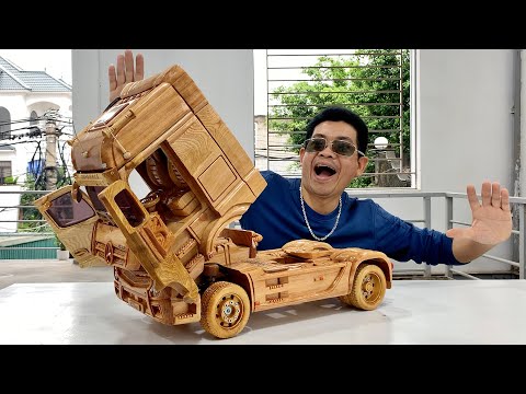 Видео: Вьетнамский плотник изготовил грузовики Mercedes‑Benz Actros Trucks к Новому 2023 году