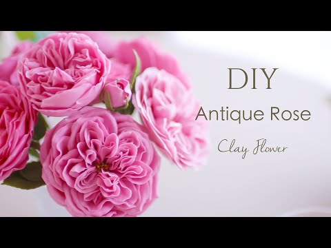 Видео: DIY Как сделать розу из глины Леонард да Винчи | холодный фарфор | сахарный торт | помадка
