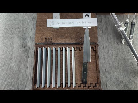 Видео: Масляные абразивы Гриталон. Заточка универсала Tojiro сталь VG10