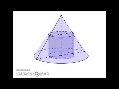 Видео: Конусқа іштей сызылған цилиндр туралы есеп