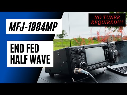 Видео: Антенна для любительского радио: полуволновая, с торцевым питанием MFJ-1984-MP