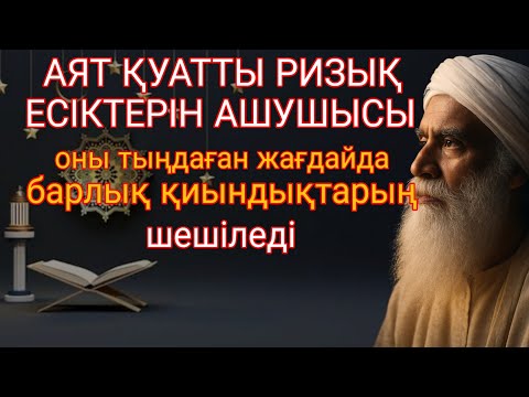 Видео: АЯТ ҚУАТТЫ РИЗЫҚ ЕСІКТЕРІН АШУШЫСЫ, оны тыңдаған жағдайда барлық қиындықтарың шешіледі