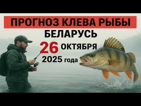 Видео: ПРОГНОЗ КЛЁВА в Беларусь на 26 октября 2025 года. Бросай все и на рыбалку!