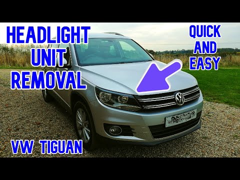 Видео: Снятие фары VW Tiguan 2008-2017. Как снять блок-фару на Volkswagen Tiguan.
