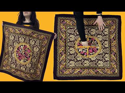 Видео: Потрясающая идея за 5 минут! Посмотрите, как утилизировать старый платок ♻️ Переработка шитья