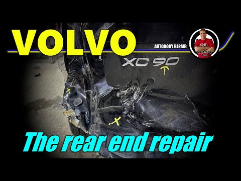 Видео: Volvo XC90. The rear end repair. Ремонт задней части.
