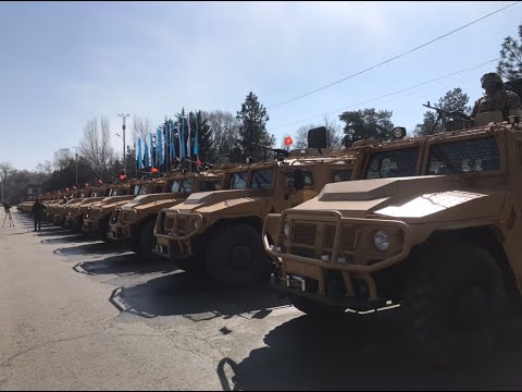 Видео: В Бишкеке проходит вручение техники МЧС. Выступление президента Жапарова