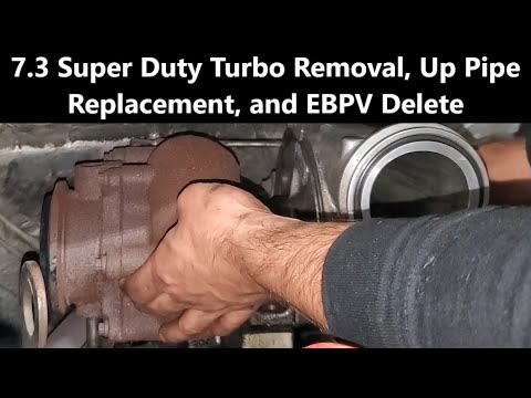 Видео: Замена турбокомпрессора Super Duty Turbo 7.3L, подставки и восходящей трубы, а также удаление EBPV
