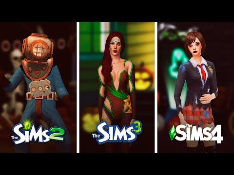 Видео: Хэллоуин в The Sims / Сравнение 3 частей