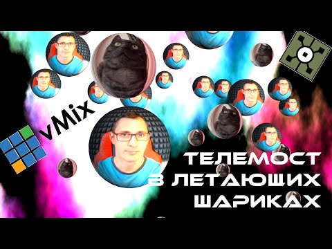 Видео: Телемост в vMix из летающих шариков через Touchdesigner - оформление эфира vMix для телемостов