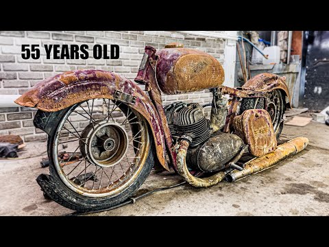 Видео: Восстановление Легендарного Мотоцикла Ява (JAWA) из СССР | Old Soviet Motorcycle Restoration