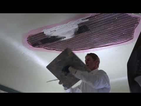 Видео: Как починить гипсокартонный потолок