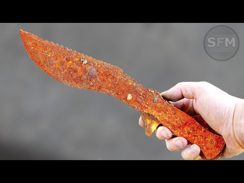 Видео: Реставрация очень старого ржавого ножа кукри