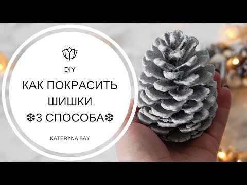 Видео: Мастер-класс I Как покрасить шишки 3 способа I DIY: Поделки из шишек к Новому Году