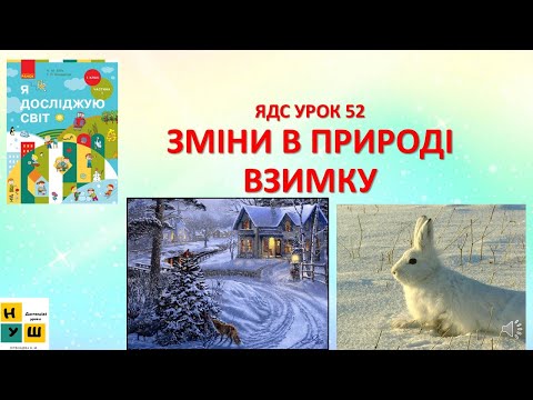 Видео: ЯДС 1 клас урок 52 Зміни в природі взимку підручник Бібік